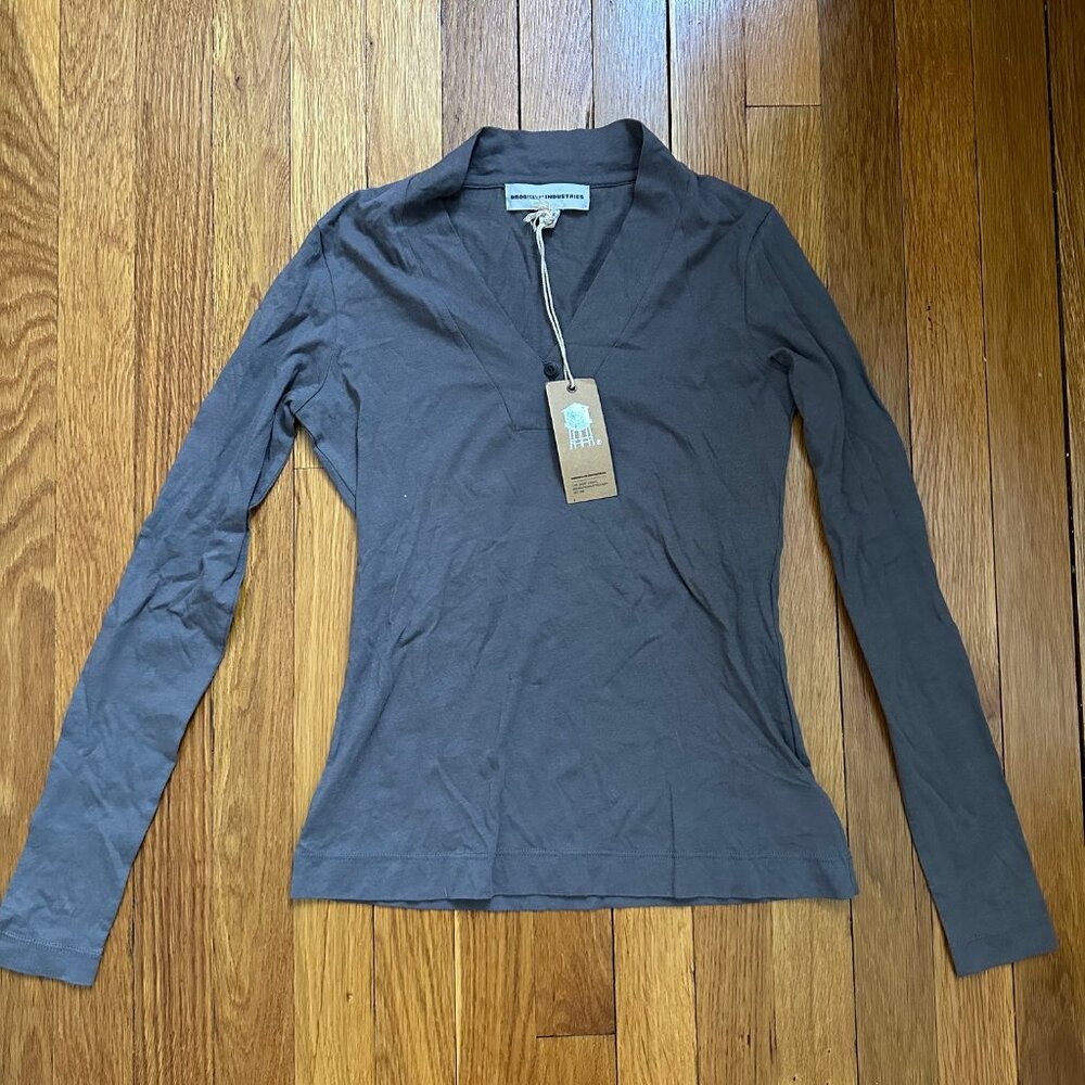 Brooklyn Industries Grey Cotton Shirt Size XS NWT